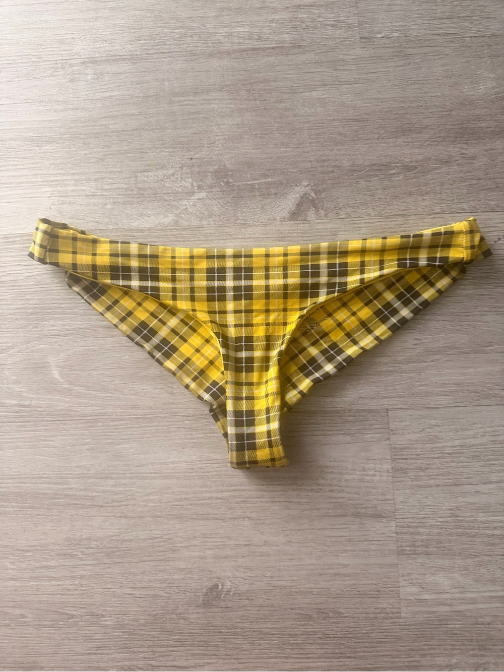 Frankie's Bikinis Yellow Plaid Kids Bottoms